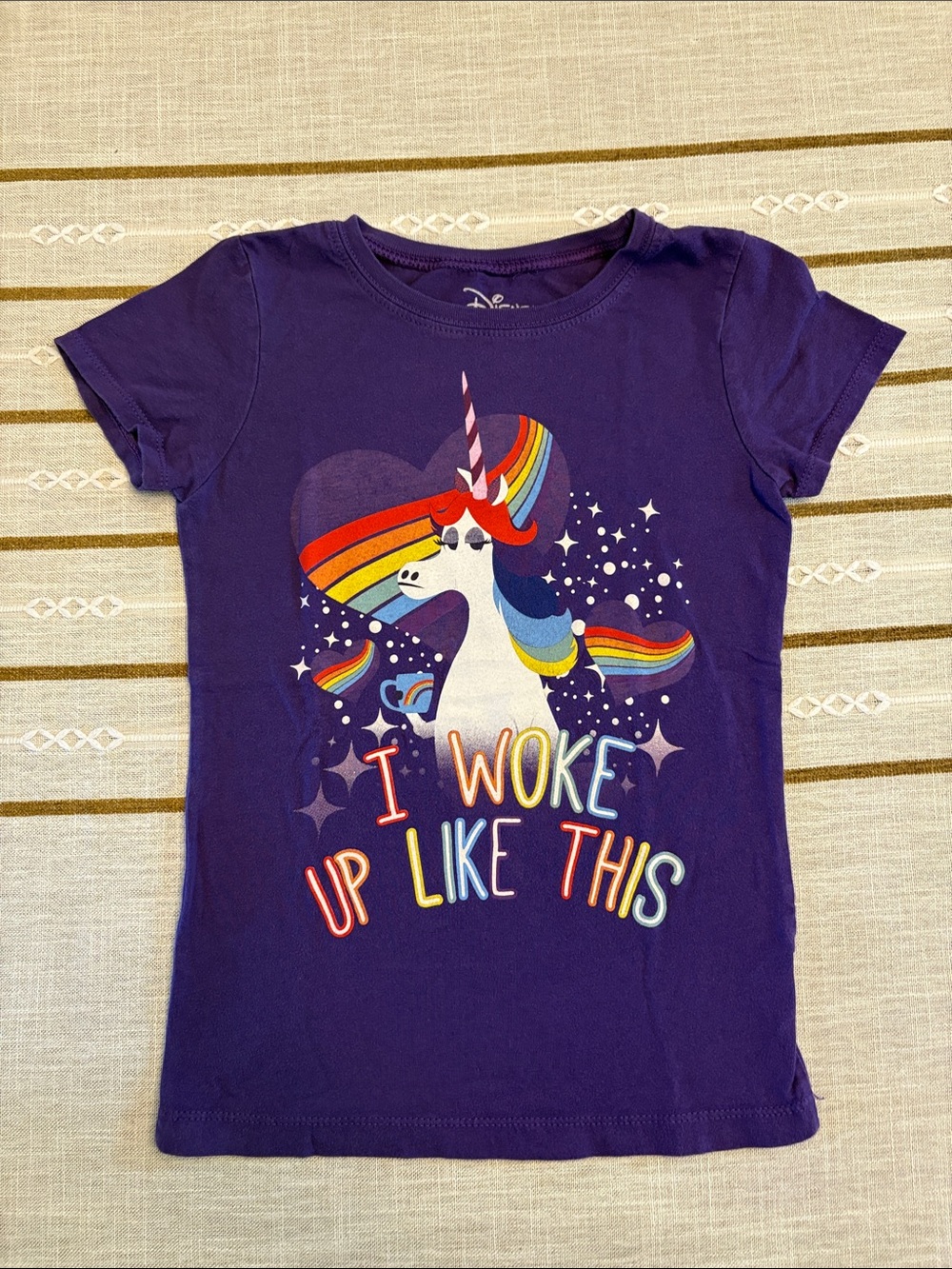 Disney Purple Rainbow Unicorn Graphic Tee
